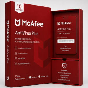 McAfee AntiVirus Plus – 1 Jahr / 10 Geräte
