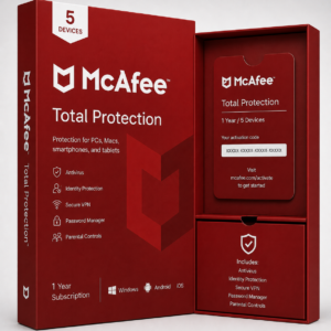 McAfee Total Protection – 1 Jahr / 5 Geräte